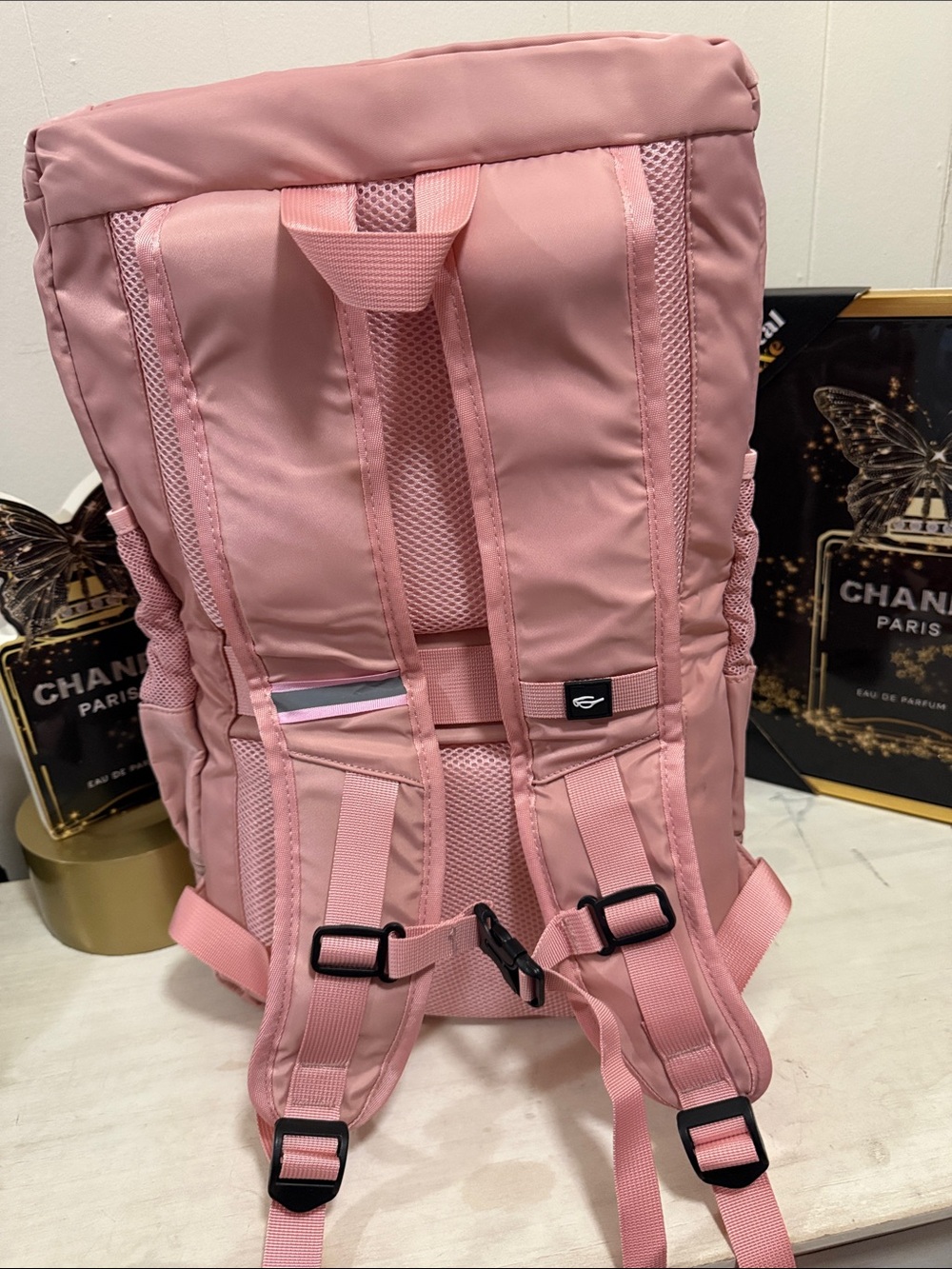 Blush Pink Multi-Pocket Backpack - Picture 4 of 12